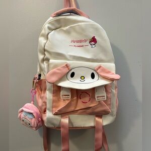 Cute Anime Bunny My Melody Pink and White Backpack